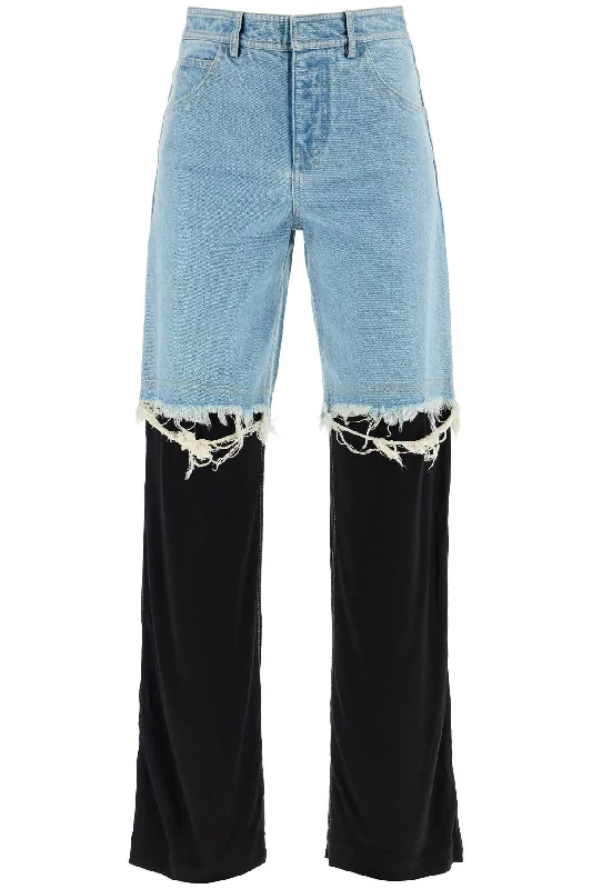 CHRISTOPHER ESBER high-waisted jeans with jersey inserts