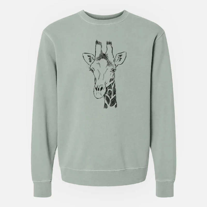 Southern Giraffe - Giraffa giraffa - Unisex Pigment Dyed Crew Sweatshirt Women’s Hoodie Sweater