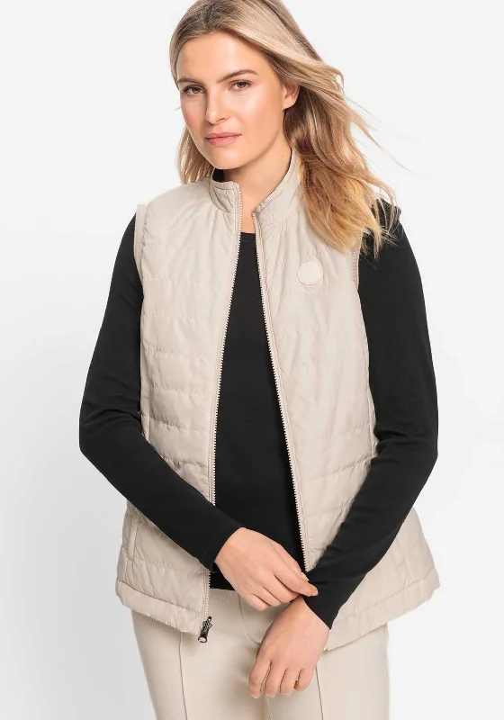 Olsen Padded Reversible Gilet, Black and Beige Women's wedding guest jackets