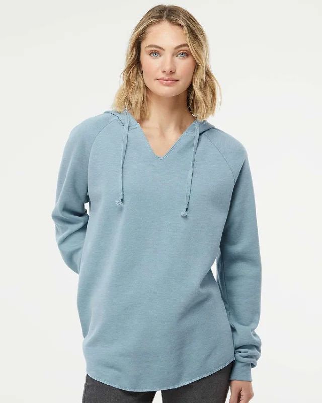 Women’s Lightweight California Wave Wash Hooded Sweatshirt Plush Hoodie Sweatshirt