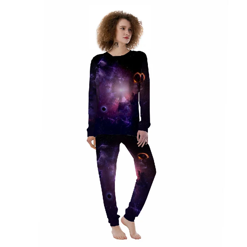 Galaxy Deep Space Light Stardust Print Women's Pajamas Jogger pajama sets