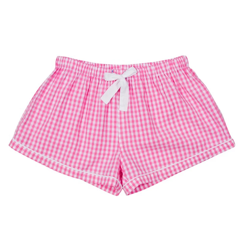 Women's Hepburn Gingham Pink Boxer Shorts Macy’s pajama sets