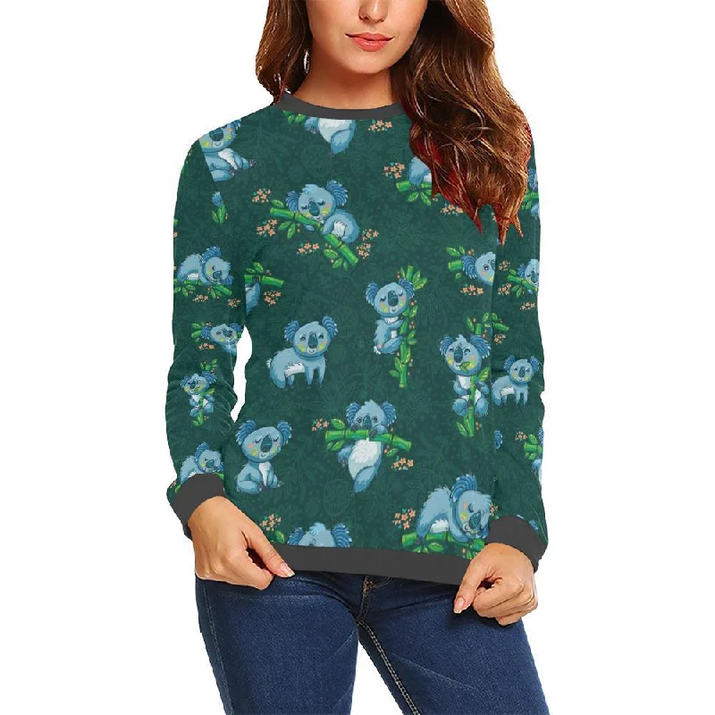 Bamboo Koala Pattern Print Women's Sweatshirt Classic sweaters