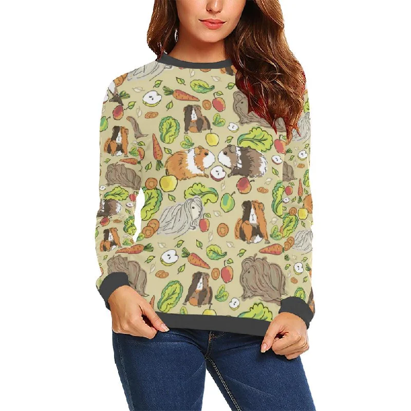 Guinea Pig Pattern Print Women's Sweatshirt Work sweaters