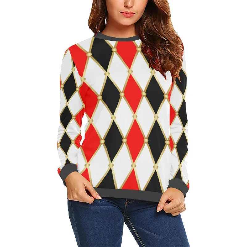 Harlequin Print Pattern Women's Sweatshirt Adidas sweaters