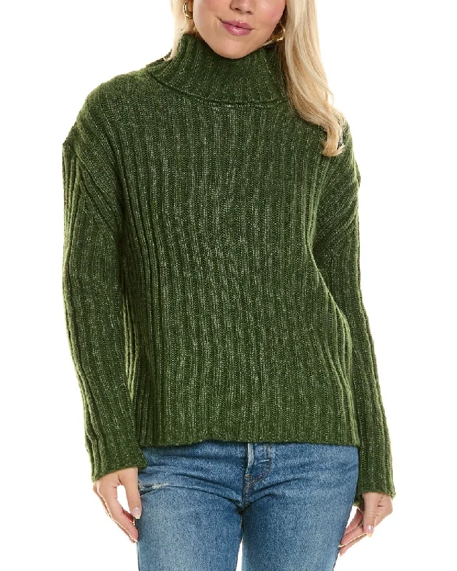 Joseph A. Ribbed Turtleneck Sweater Stretchable sweaters