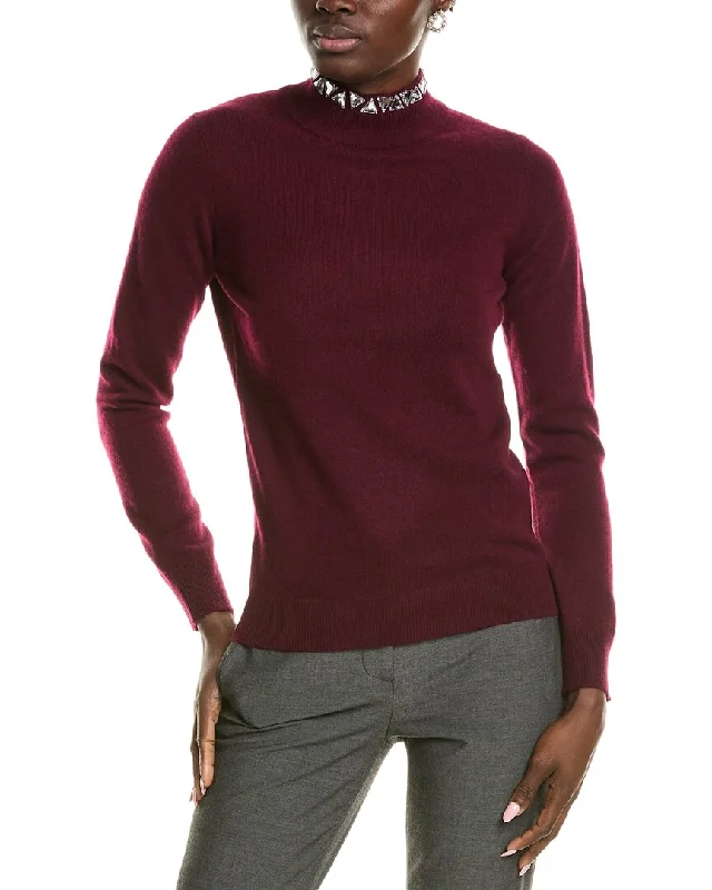 sofiacashmere Stone Trim Turtleneck Cashmere Sweater Best everyday sweaters