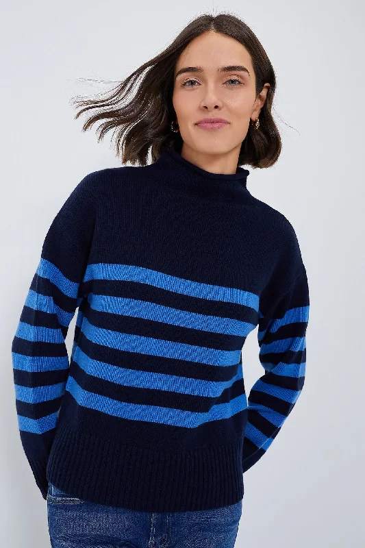 The Navy and Royal Blue Lucca Sweater Streetwear sweaters