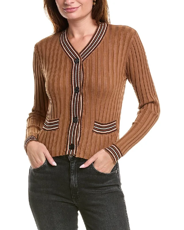 YAL New York Multi Stripe Cardigan Outdoor sweaters