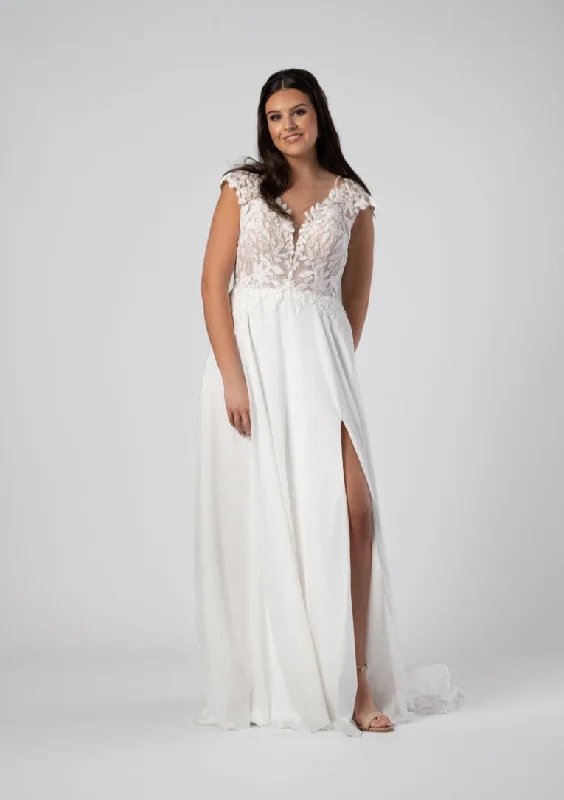 Kennedy Blue Danny Sample Sale White Lace Gown