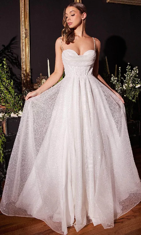 Ladivine CD253W - Glittering Sleeveless Bridal Gown Elegant Bridal Gown