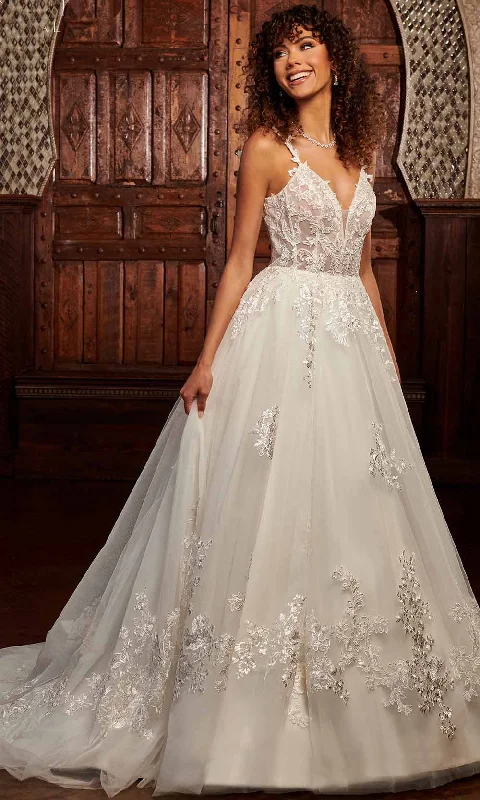 Rachel Allan RB3166 - Sleeveless Lace Applique Bridal Gown Lace Back Wedding