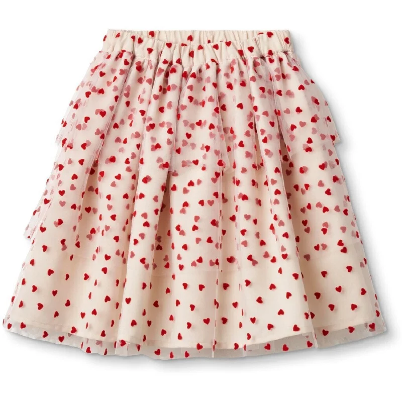 Fliink Sandshell/ Pompeian Red Tulle Heart Skirt Corset unclassified skirts