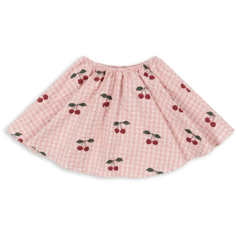 Konges Sløjd Cherry Check Kim Skirt Gots Lightweight unclassified skirts