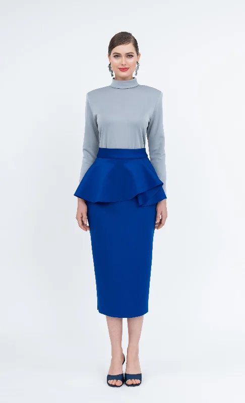 Nellie Skirt in Royal Blue Ruched unclassified skirts