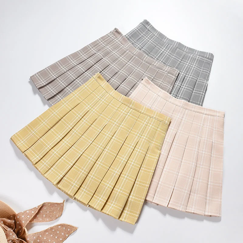 ULZZANG HIGH WAIST PLEATED SKIRT BY61076 Soft fabric unclassified skirts