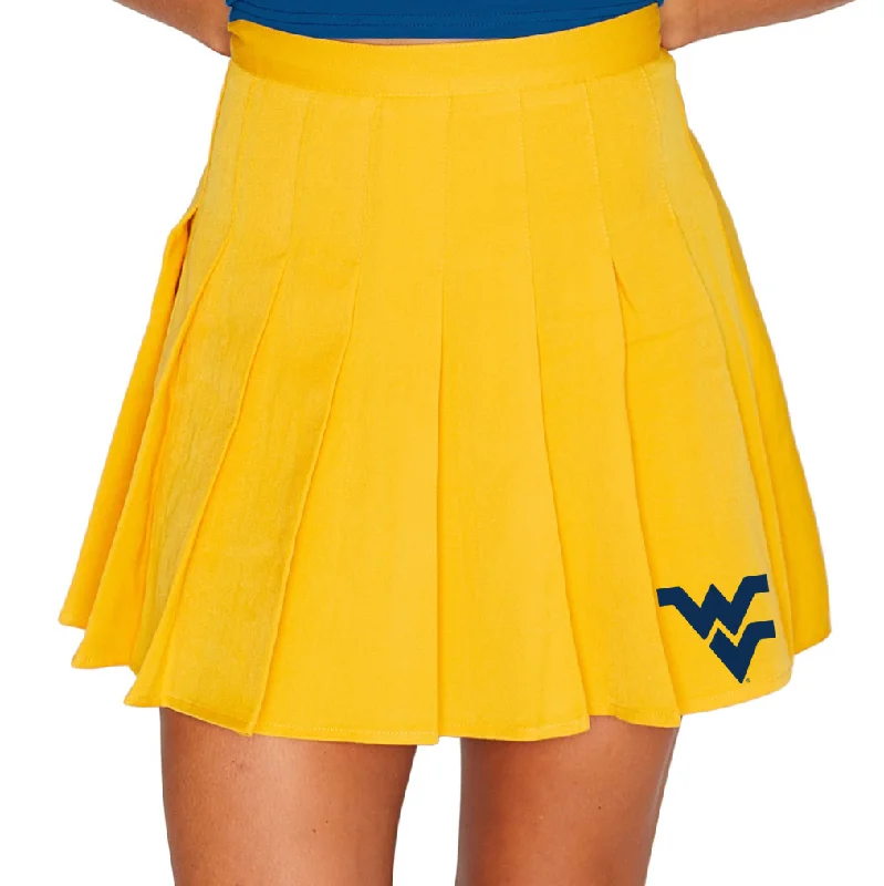 West Virginia Mountaineers Gold Tennis Skirt Discounted unclassified skirts