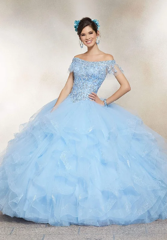 Vizcaya by Mori Lee - 89237 Off Shoulder Flounced Tulle Ballgown Formal party dresses