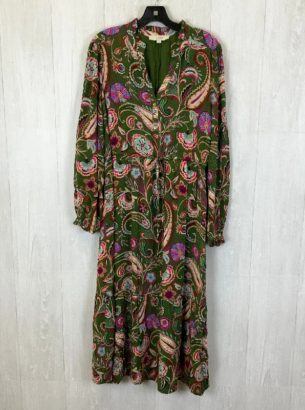 Dress Casual Maxi By Loft In Green, Size: L Anniversary maxi dresses