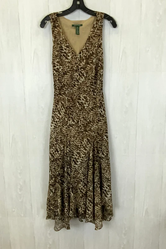 Leopard Print Dress Casual Maxi Lauren By Ralph Lauren, Size M Clubbing maxi dresses