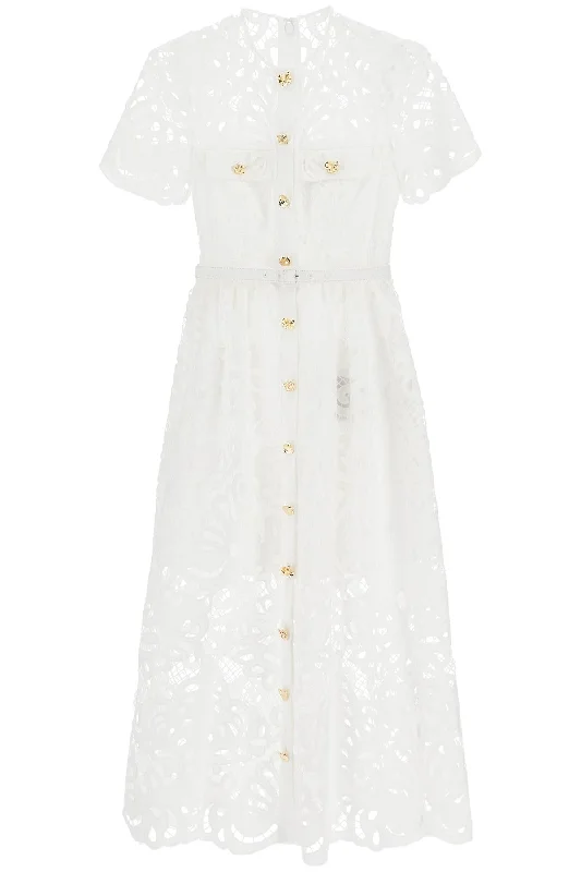 Midi Lace Dress In Seven  - White Best midi dresses for plus size