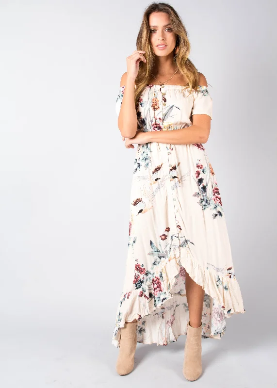 Sweet Summer Off Shoulder Midi Dress - Peony ASOS midi dresses