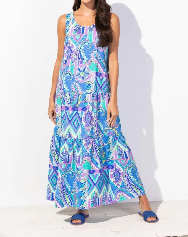 Veranda Maxi Dress In Paisley Soft Maxi Dress