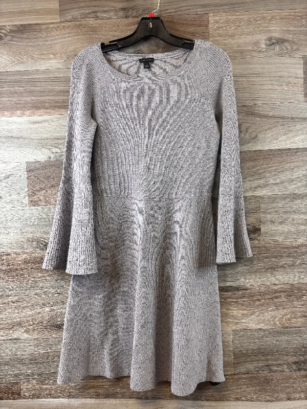 Dress Casual Midi By Ann Taylor In Grey, Size: Xs A-line Midi Skirt