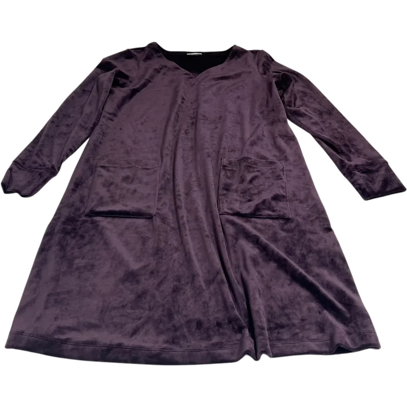 Dress Casual Midi By Pure Jill In Purple, Size: M Satin Midi Skirt