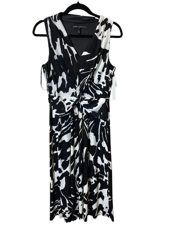 Dress Casual Midi By White House Black Market In Black & White, Size: M Polka Dot Midi