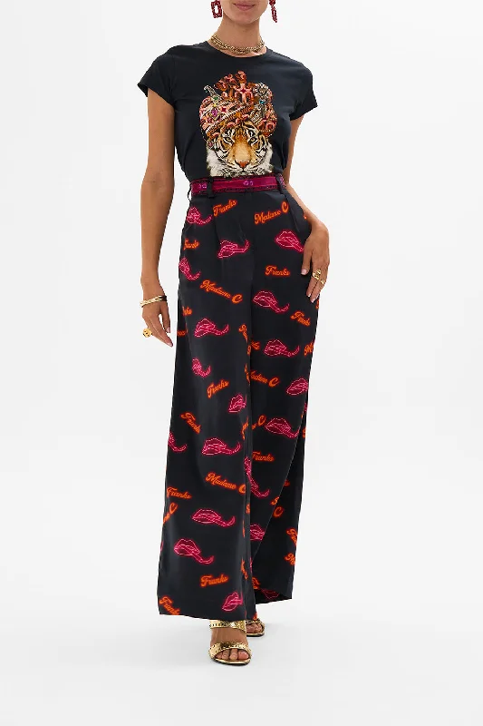 WIDE LEG WAISTED PANT ELECTRIC LOVELAND Elegant unclassified dresses