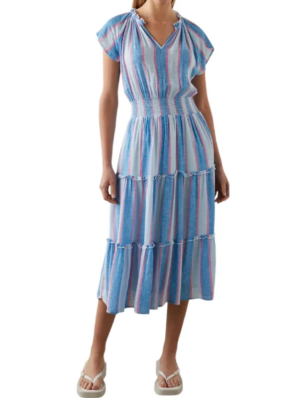 Amelia Dress In Kona Stripe Engagement unclassified dresses