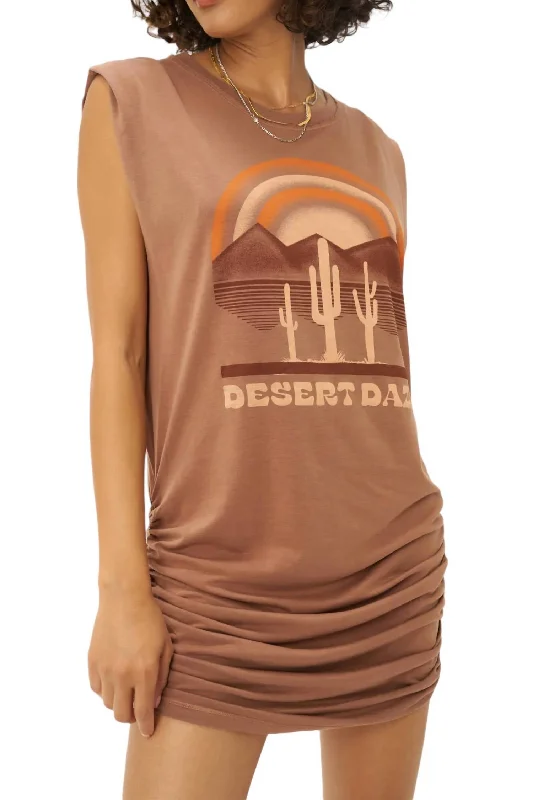 Desert Daze Dress In Maple Minimalist unclassified dresses