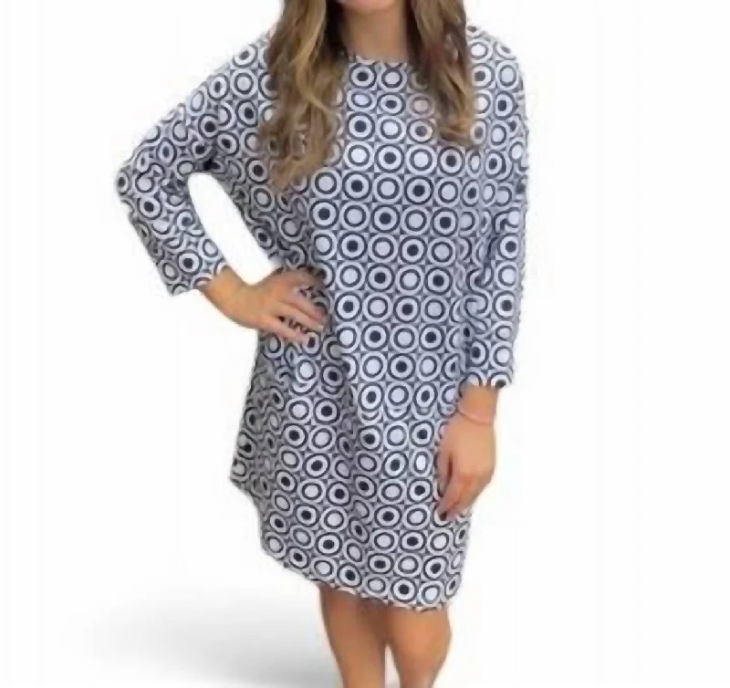 Dot Print Dress With Front Pockets In Black/white Lightweight unclassified dresses