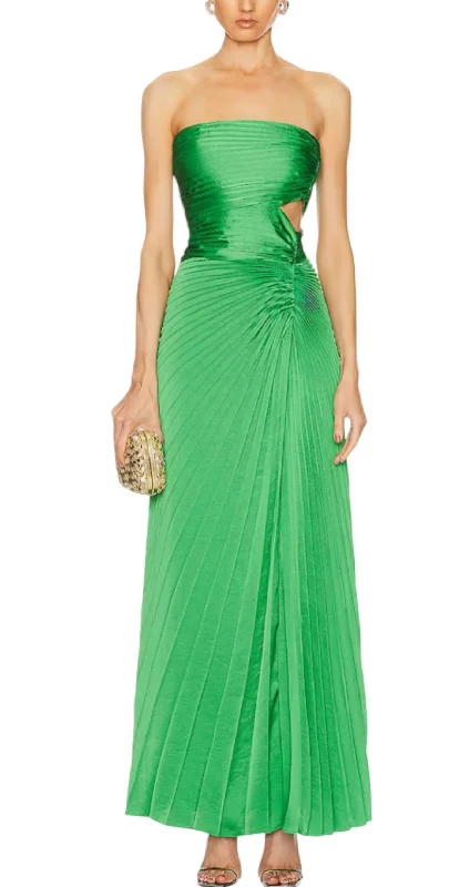 Emerson Dress In Green Ruched unclassified dresses