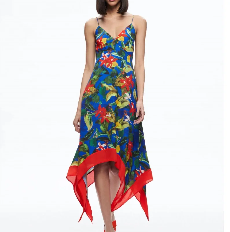 Kayson Dress In Tropical Sunshine Sapphire Cocktail unclassified dresses