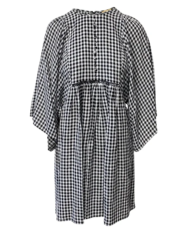 Michael Kors Checkered Dress in Multicolor Viscose Silk unclassified dresses