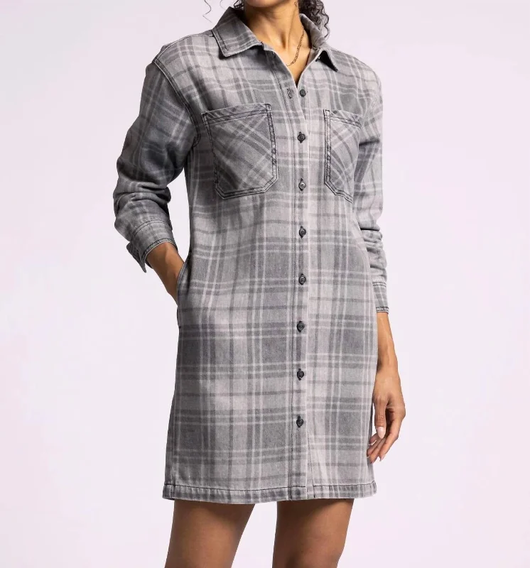 Mona Dress In Black Plaid High-end unclassified dresses