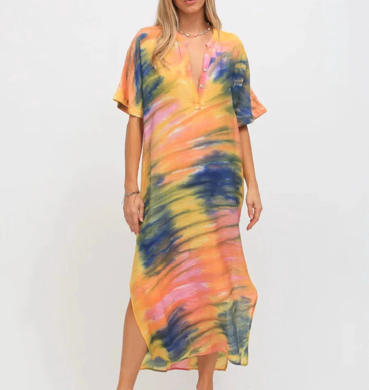 Montauk Kaftan In Multi Luxury unclassified dresses