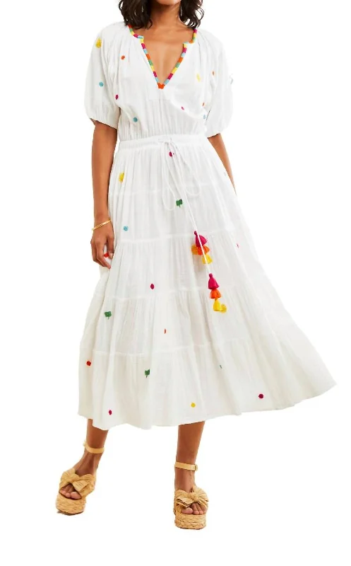 Natalie Dress In White Multi Soft fabric unclassified dresses