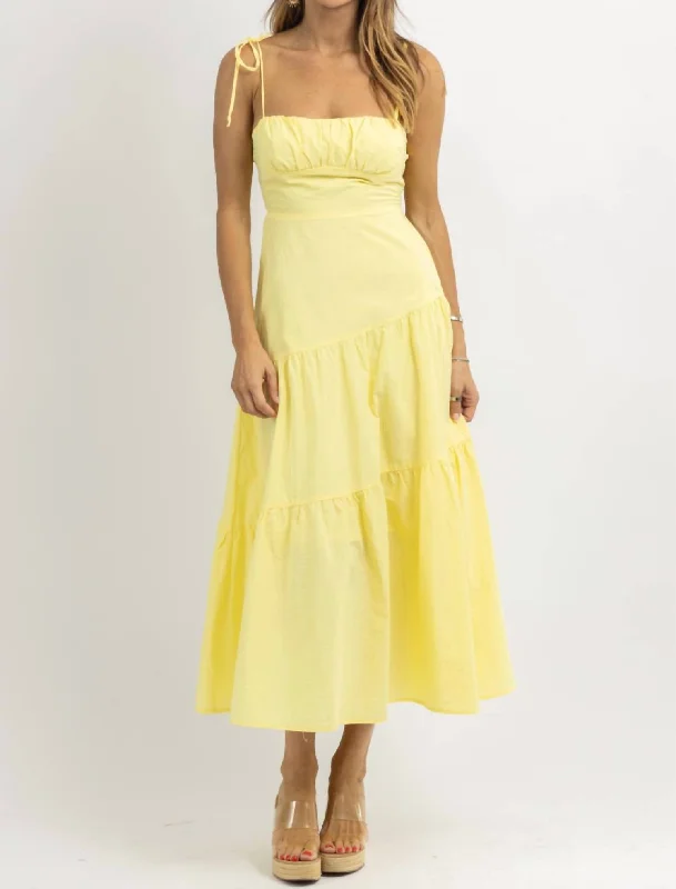 Smocked Dress In Sunny Lemon Knitted unclassified dresses