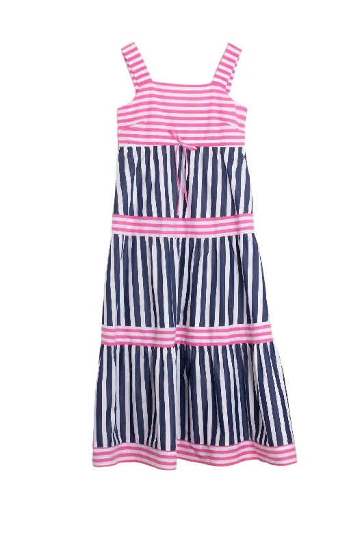 Women's Adelia Dress In Poplin Stripes Summer unclassified dresses