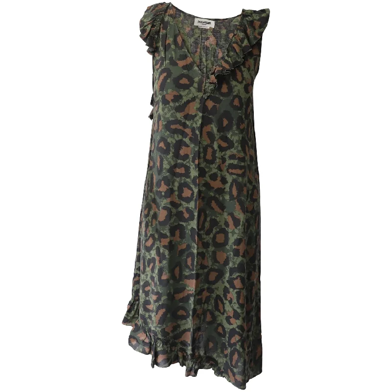 Zadig & Voltaire Rebelle Leo Dress in Green Viscose Stylish unclassified dresses